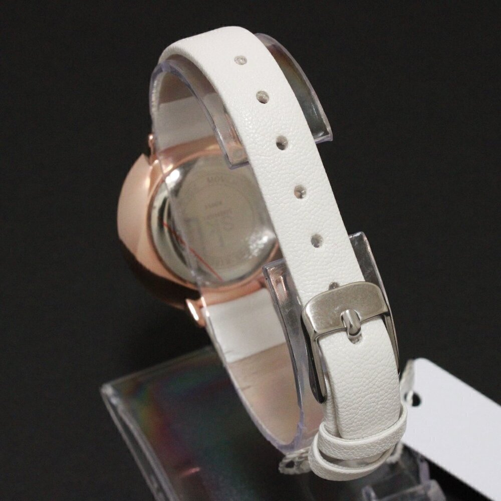 Ladies Dress Quartz Watch White Floral Dial White Strap 32mm - Picture 11 of 13